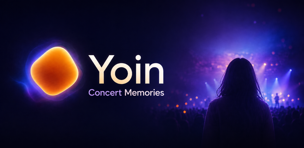 Yoinのロゴとライブ会場を描いたConcert Memoriesのビジュアル
